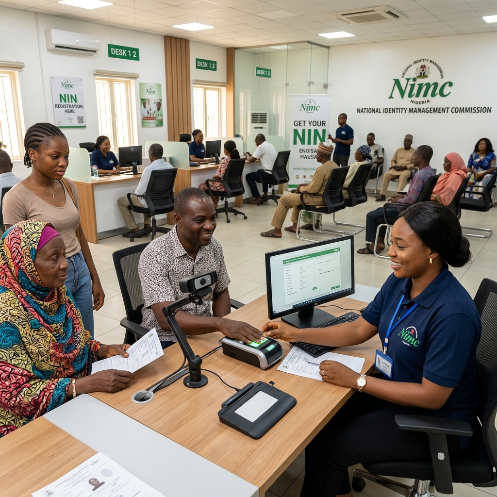 NIN registration in Nigeria at NIMC center