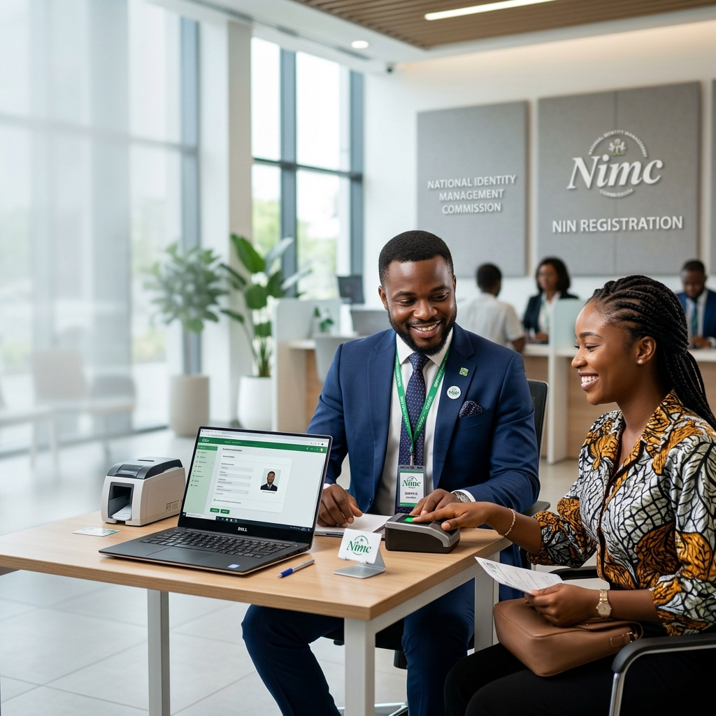 Person completing the NIN registration process