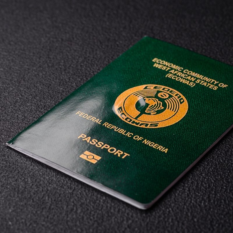 International passport of a citizen Nigeria